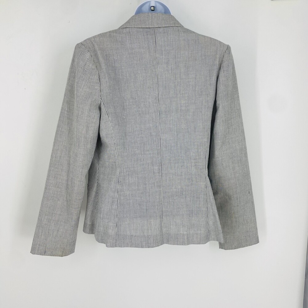 Vintage M Company Fashions Union Made Lady’s Pinstripe Blazer Cotton Size 9 Grey - Picture 6 of 11
